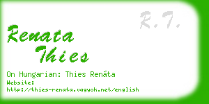 renata thies business card